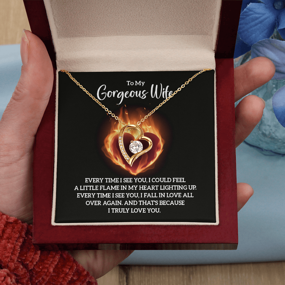 Valentine's Day Gift for Wife, Heart Necklace - Gift Junction