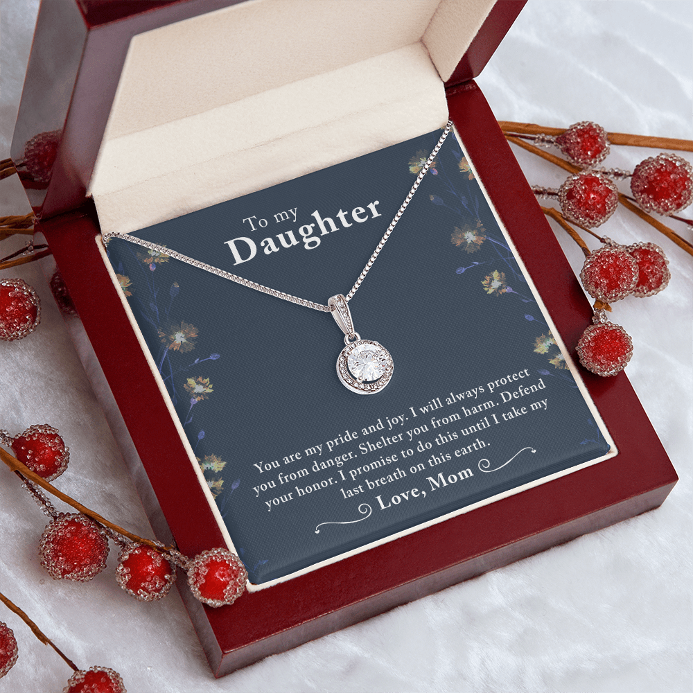 Custoised gift To my Daughter, Necklace with Messagr Card - Gift Junction