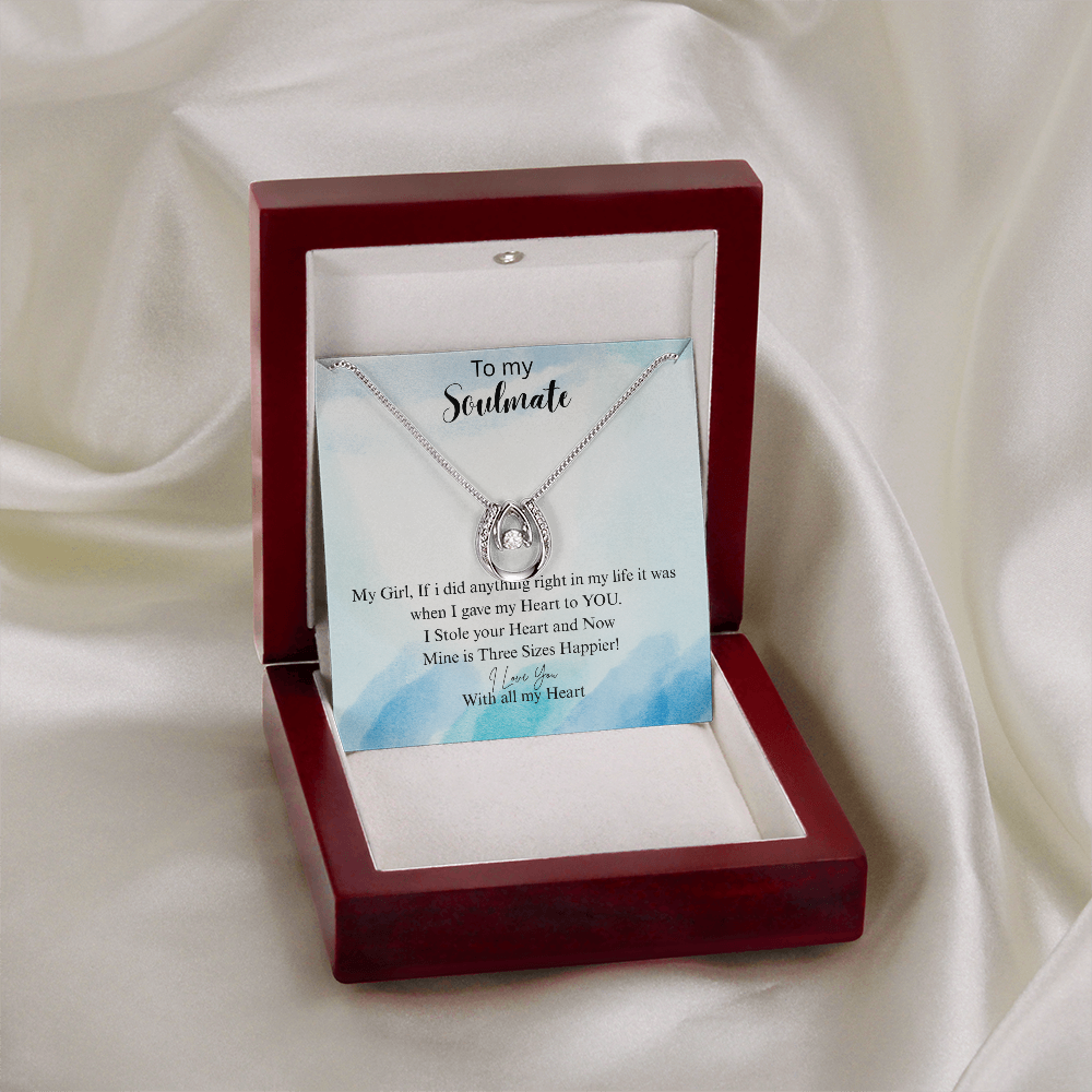 Personalized Jewelry Gift For Her, To My Soulmate Necklace With Message Card, Wife Gift From Husband, Anniversary Gift for Wife Christmas gift - Gift Junction