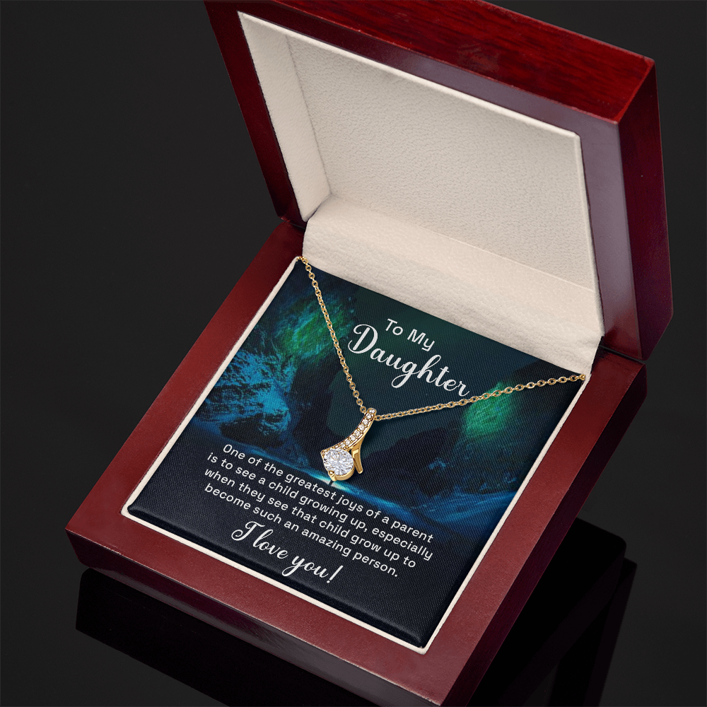 To my Daughter Alluring Beauty Shinning Necklace - Gift Junction