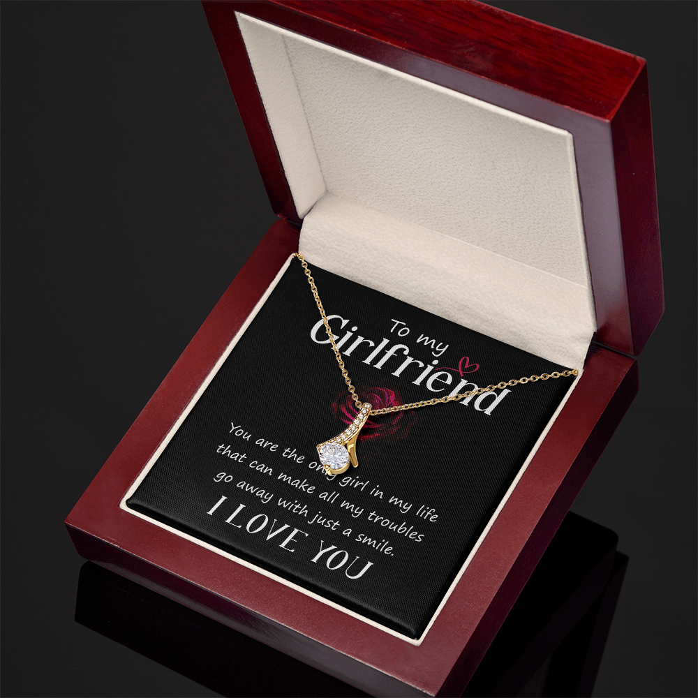 Valentines Day Gifts - I Love You Gifts for Her - Alluring beauty heart Necklace with Printed Message - Birthday, Wedding , to my Girlfriend - I Love You Presents for Valentine - Gift Junction