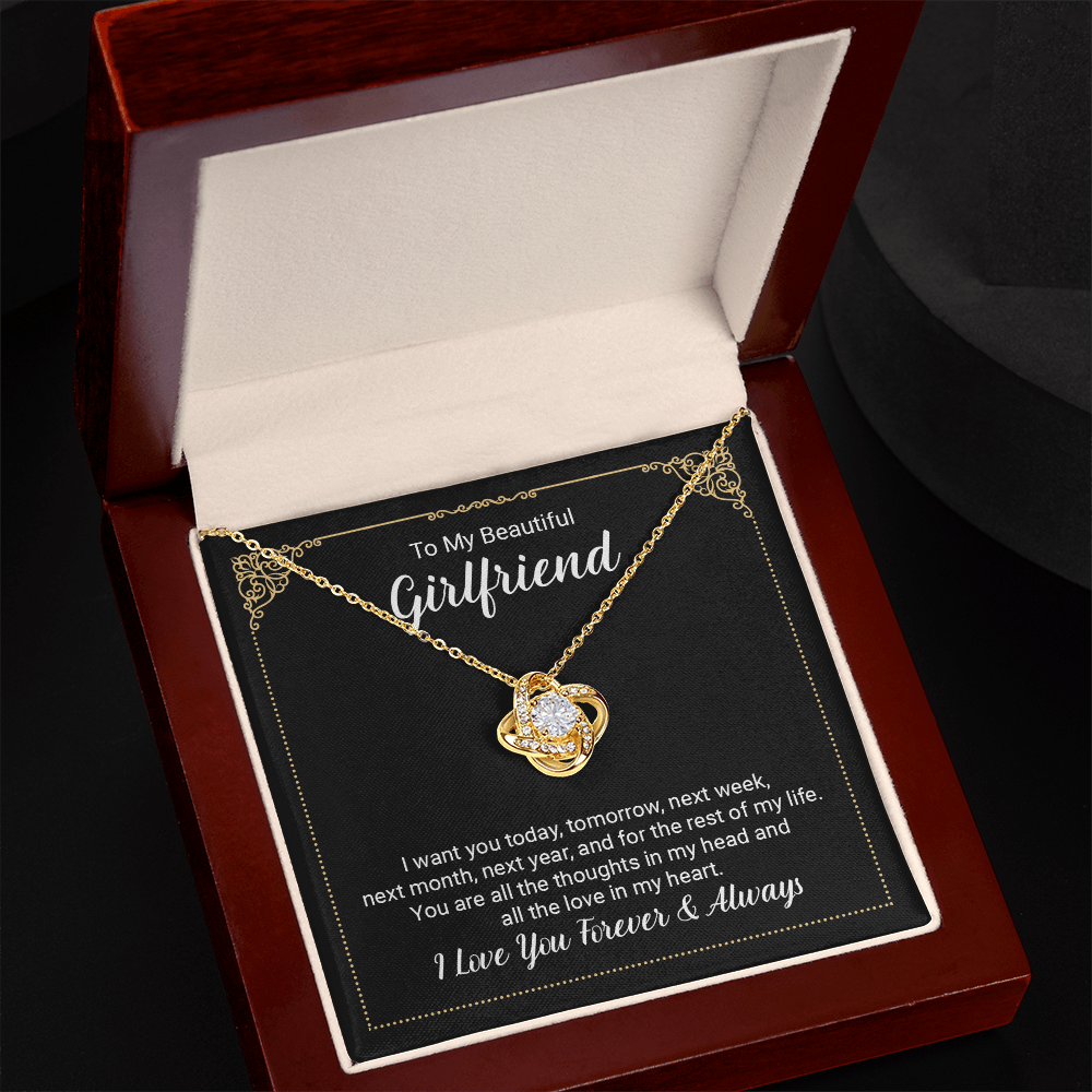 Necklace Gift From Husband w Message Card & Gift box, Wife Gift For Anniversary, Valentine's Day Birthday, Romantic Gifts For Her, To My Beautiful Girlfriend - Gift Junction