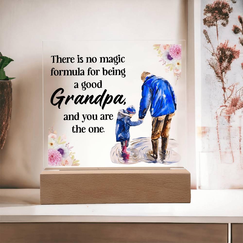 Acrylic Square Design_Grandpa - Gift Junction