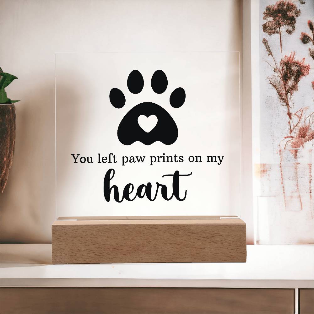 Keepsake Acrylic Bundle - You Left Pawprints In My Heart - Gift Junction