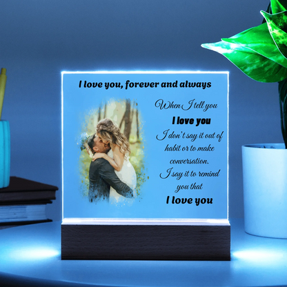 Acrylic Square with LED Base 10