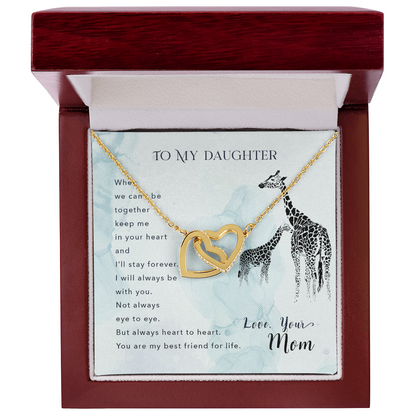 Customised for my Daughter, Heart Necklace Message Card - Gift Junction 