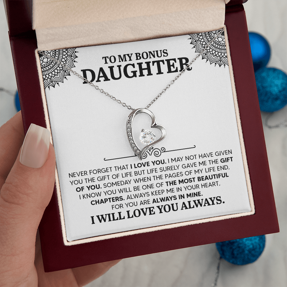 To my Daughter, Personalised Gift, Engraved Heart Necklace, Any Text, Necklace, Gift for Her, Birthday, Anniversary , Valentine's Day - Gift Junction 