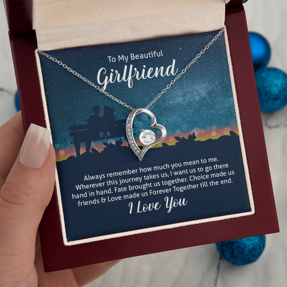 Valentine's Day Necklace for Girlfriend – To My Beautiful Girlfriend Gift - Gift Junction 