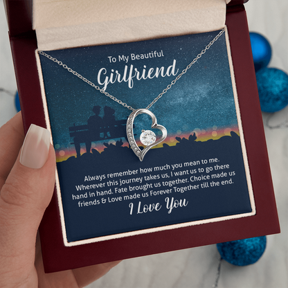 Valentine's Day Necklace for Girlfriend – To My Beautiful Girlfriend Gift - Gift Junction 
