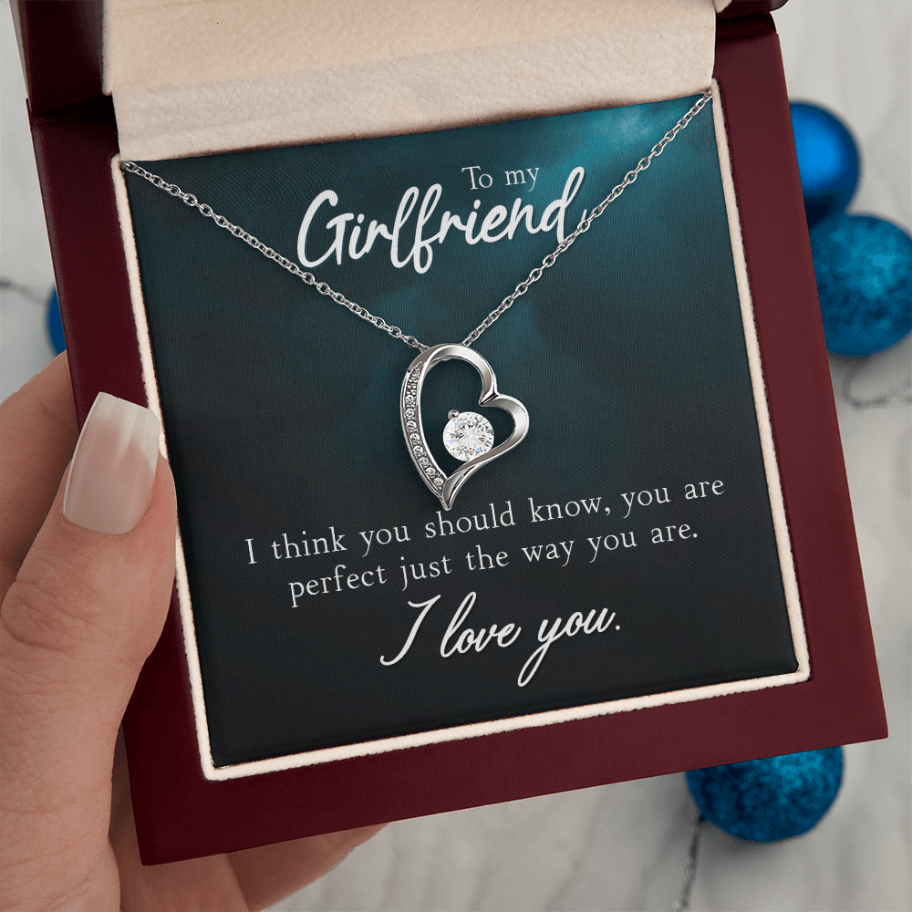 To my Girlfriend  Necklace with Printed Message - Birthday, Wedding , for Girlfriend - I Love You Presents for Valentine Active - Gift Junction 
