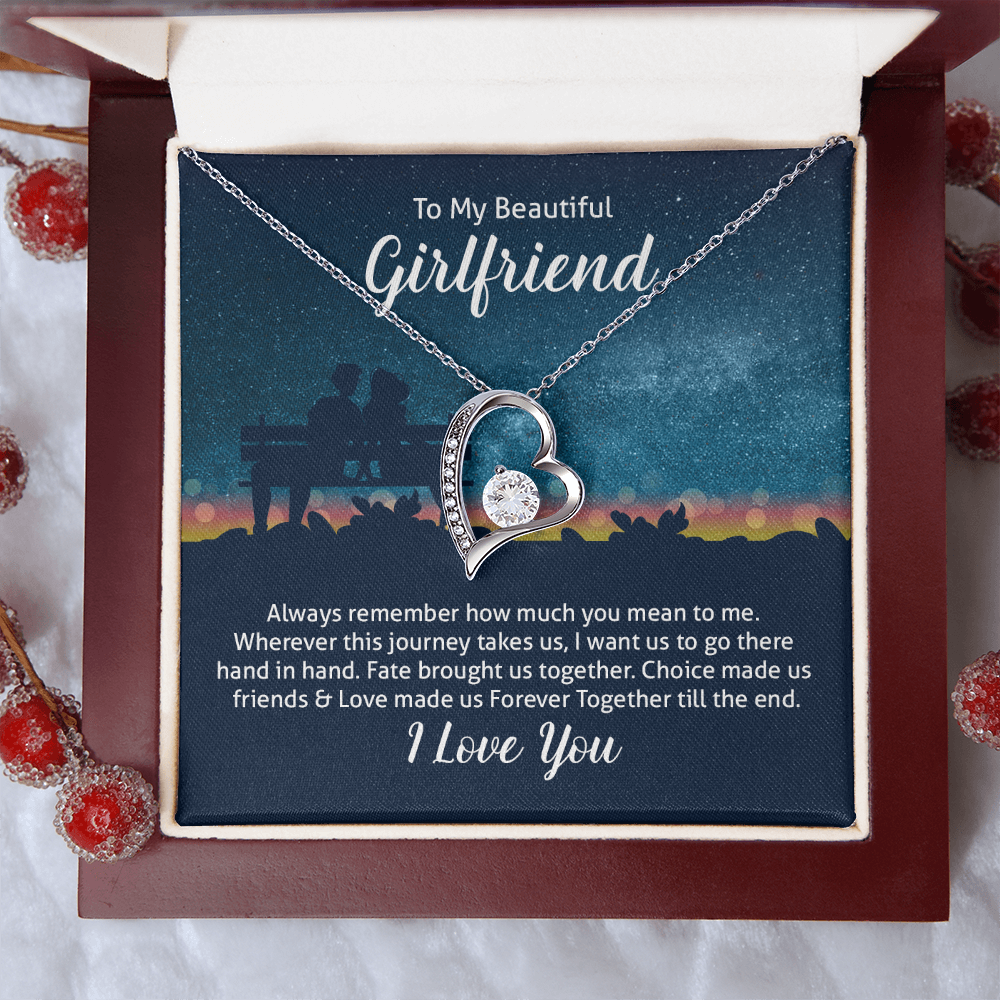 Valentine's Day Necklace for Girlfriend – To My Beautiful Girlfriend Gift - Gift Junction 
