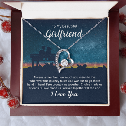 Valentine's Day Necklace for Girlfriend – To My Beautiful Girlfriend Gift - Gift Junction 