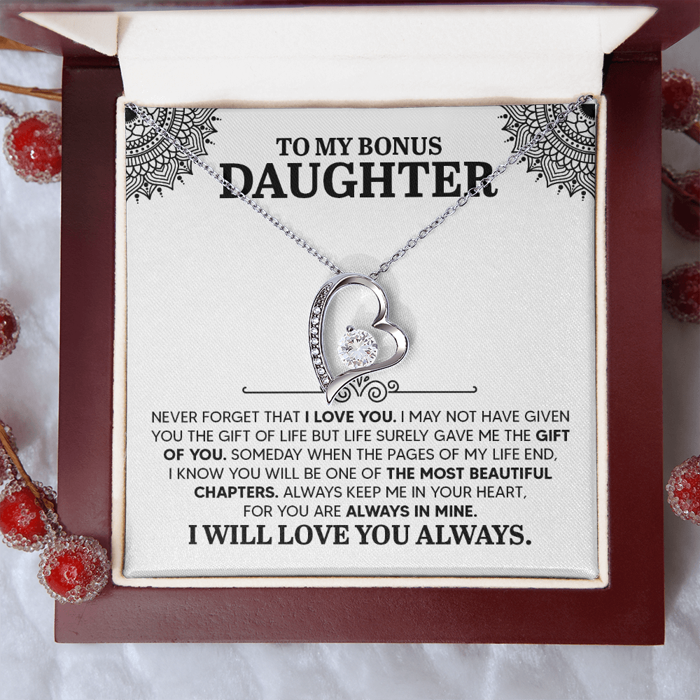 To my Daughter, Personalised Gift, Engraved Heart Necklace, Any Text, Necklace, Gift for Her, Birthday, Anniversary , Valentine's Day - Gift Junction 