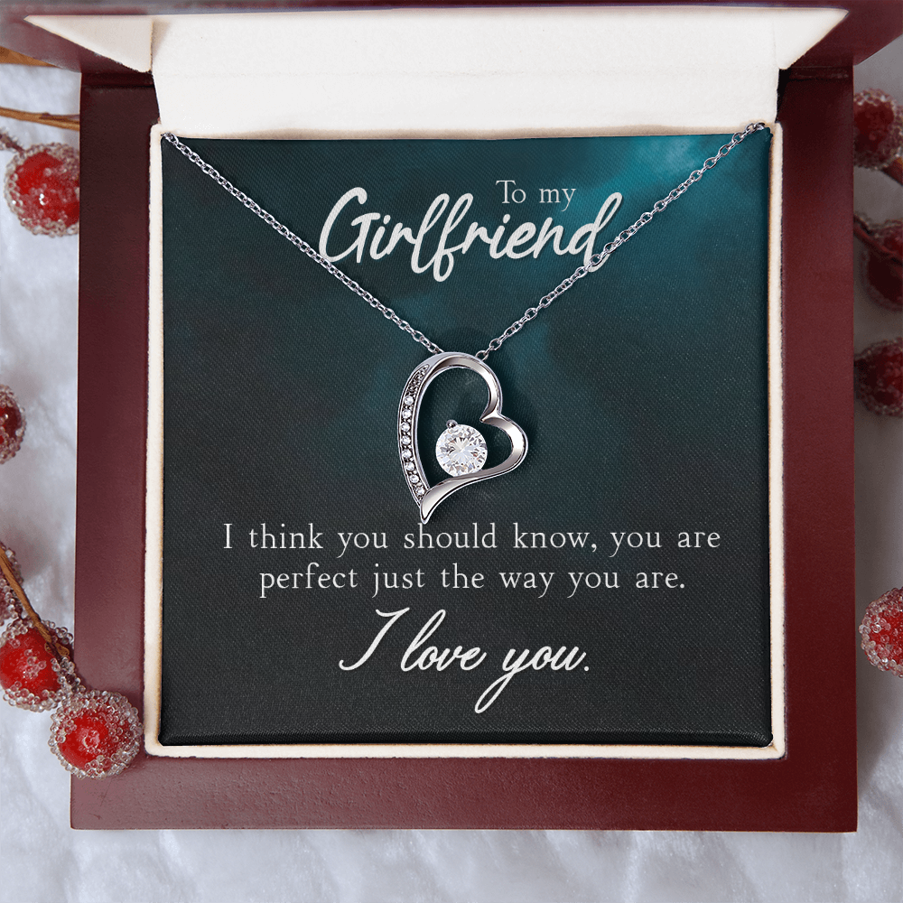 To my Girlfriend  Necklace with Printed Message - Birthday, Wedding , for Girlfriend - I Love You Presents for Valentine Active - Gift Junction 