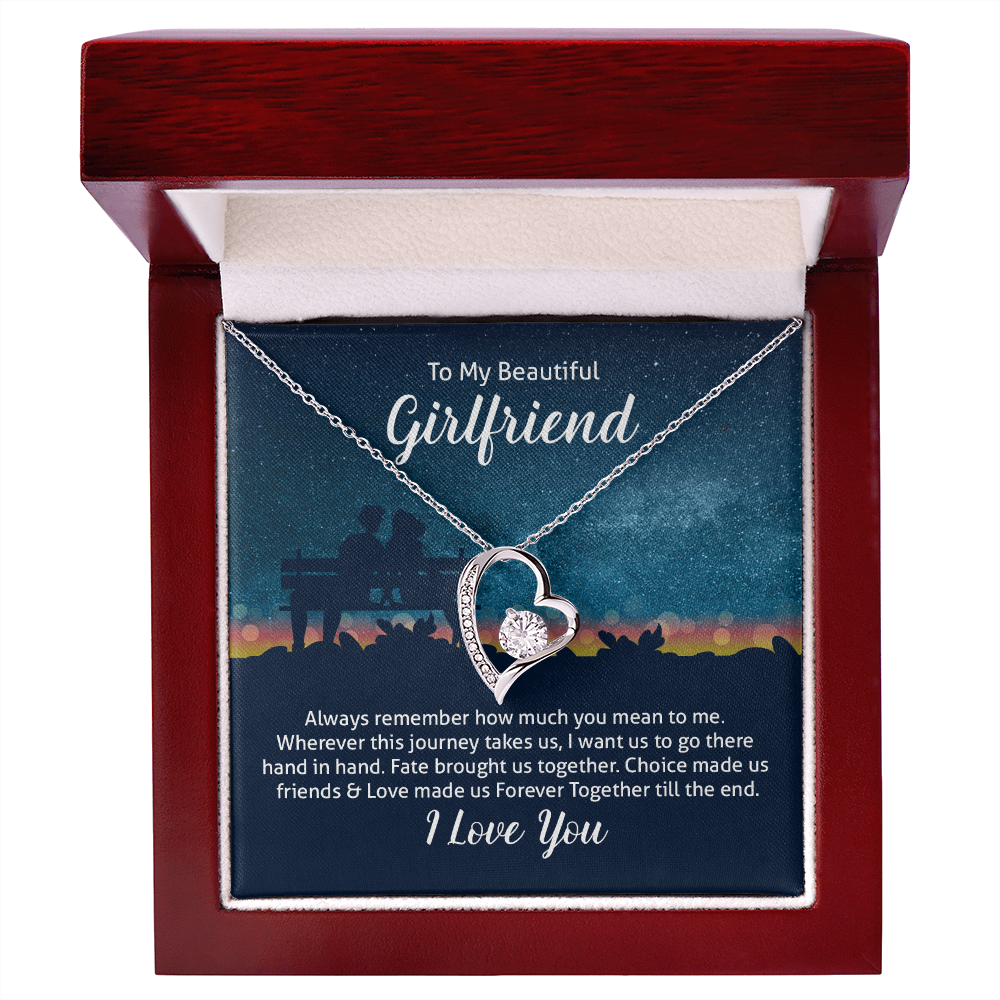 Valentine's Day Necklace for Girlfriend – To My Beautiful Girlfriend Gift - Gift Junction 