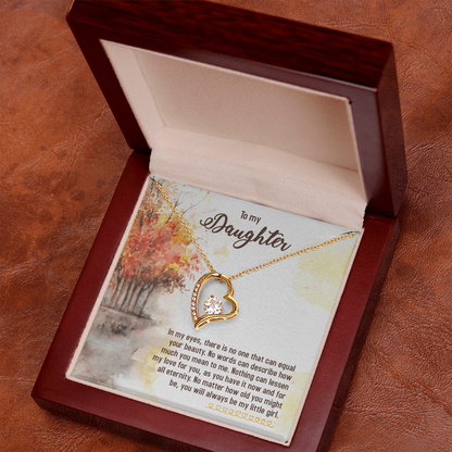 To my Daughter, Gift for Daughter Heart Pendant Sentimental Gift for Her Cherished Keepsake from Mum or Dad Daughter's Birthday Christmas Present for Her - Gift Junction 