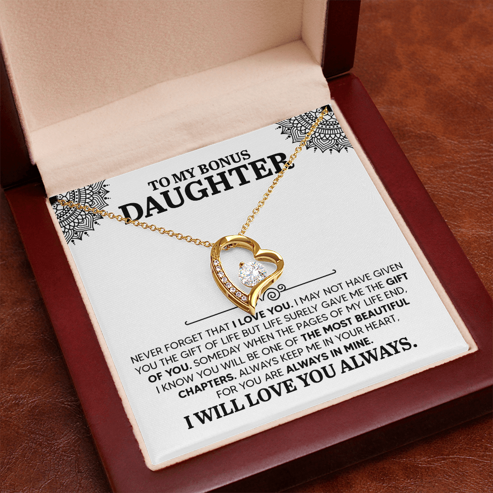 To my Daughter, Personalised Gift, Engraved Heart Necklace, Any Text, Necklace, Gift for Her, Birthday, Anniversary , Valentine's Day - Gift Junction 