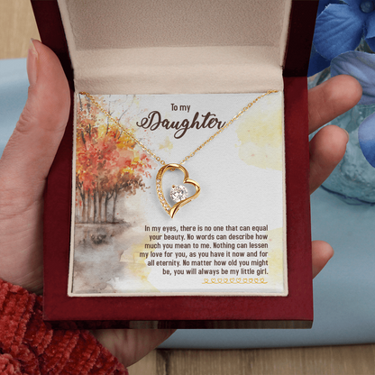 To my Daughter, Gift for Daughter Heart Pendant Sentimental Gift for Her Cherished Keepsake from Mum or Dad Daughter's Birthday Christmas Present for Her - Gift Junction 