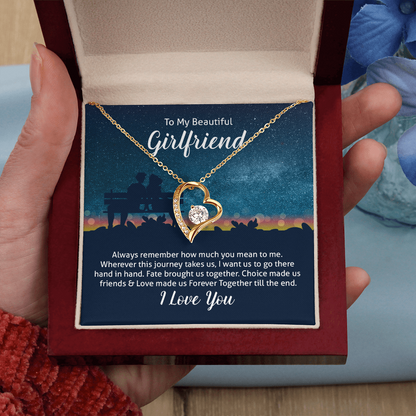 Valentine's Day Necklace for Girlfriend – To My Beautiful Girlfriend Gift - Gift Junction 