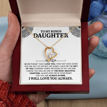 To my Daughter, Personalised Gift, Engraved Heart Necklace, Any Text, Necklace, Gift for Her, Birthday, Anniversary , Valentine's Day - Gift Junction 