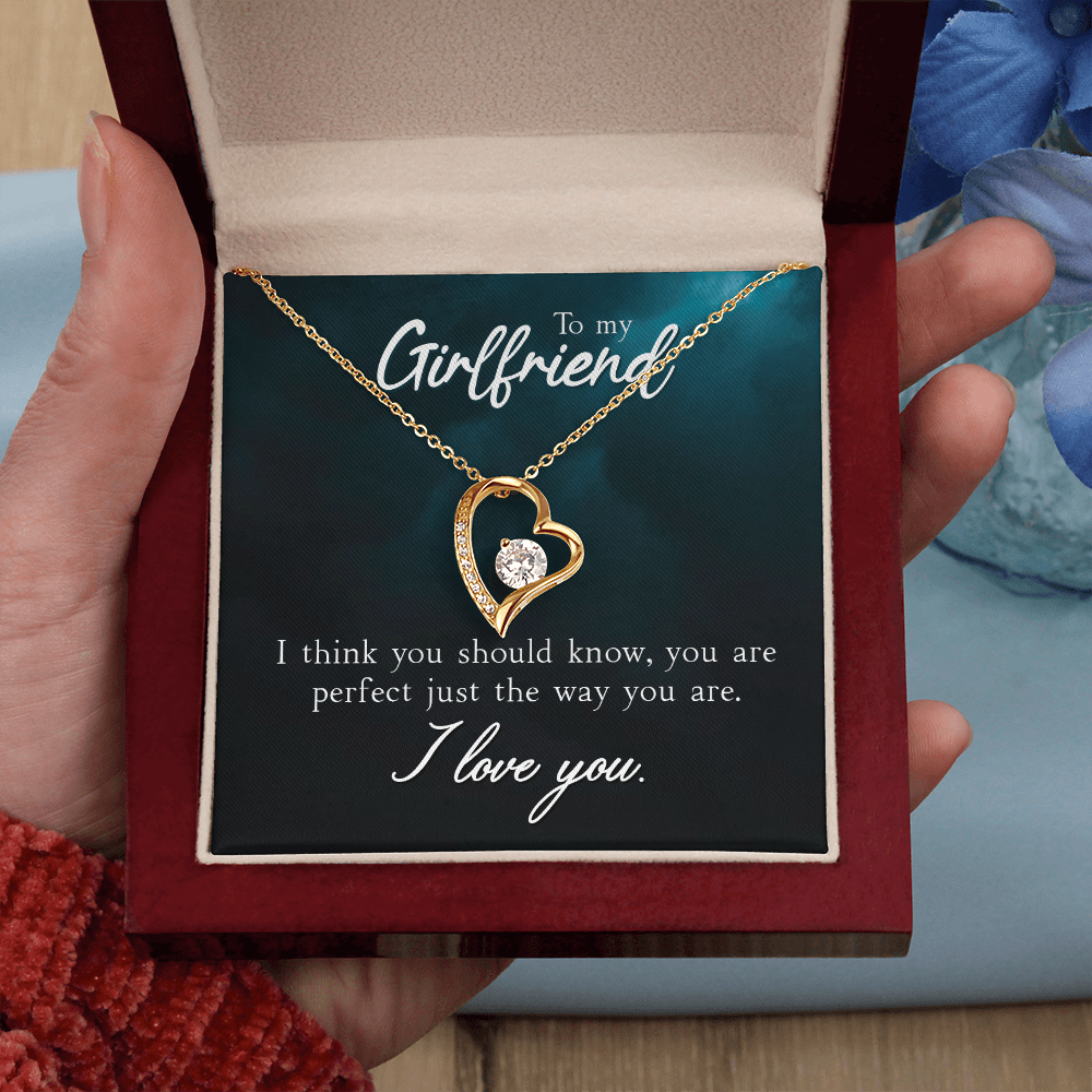 To my Girlfriend  Necklace with Printed Message - Birthday, Wedding , for Girlfriend - I Love You Presents for Valentine Active - Gift Junction 
