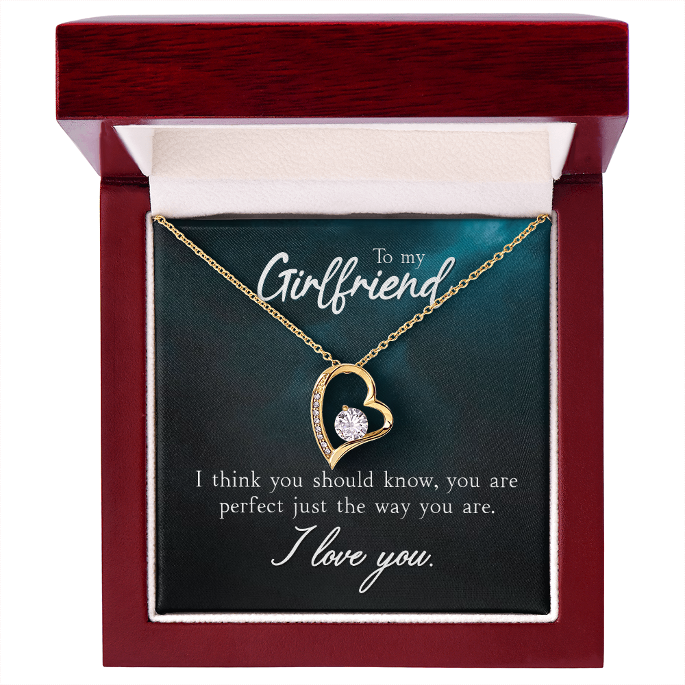 To my Girlfriend  Necklace with Printed Message - Birthday, Wedding , for Girlfriend - I Love You Presents for Valentine Active - Gift Junction 