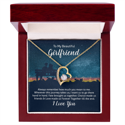 Valentine's Day Necklace for Girlfriend – To My Beautiful Girlfriend Gift - Gift Junction 