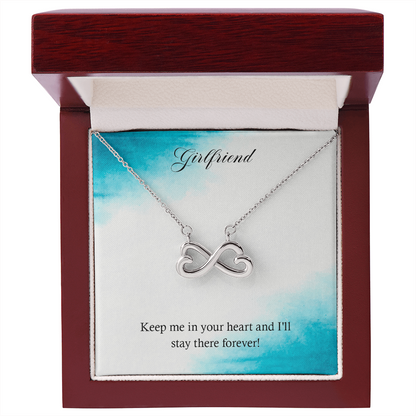 To my Girlfriend, Valentines Day Gifts - I Love You Gifts for Him, Her -Heart Pendant Printed Message - Birthday, Wedding for Boyfriend, Girlfriend - I Love You Presents for Husband, Wife - Gift Junction 