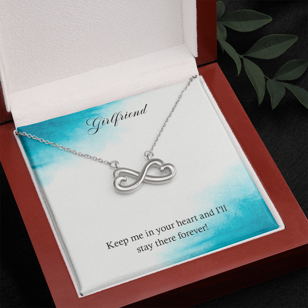 To my Girlfriend, Valentines Day Gifts - I Love You Gifts for Him, Her -Heart Pendant Printed Message - Birthday, Wedding for Boyfriend, Girlfriend - I Love You Presents for Husband, Wife - Gift Junction 
