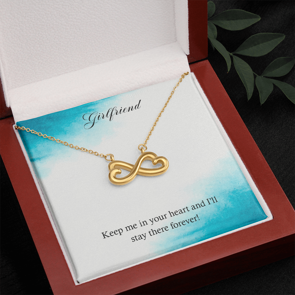To my Girlfriend, Valentines Day Gifts - I Love You Gifts for Him, Her -Heart Pendant Printed Message - Birthday, Wedding for Boyfriend, Girlfriend - I Love You Presents for Husband, Wife - Gift Junction 