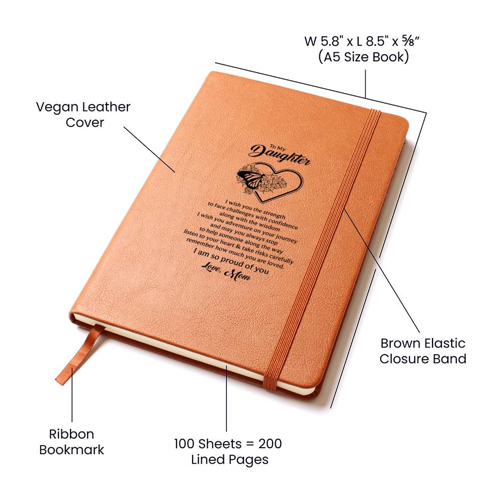 To My Daughter Butterfly Journal _ Mom_s Love Letter Notebook - Gift Junction 