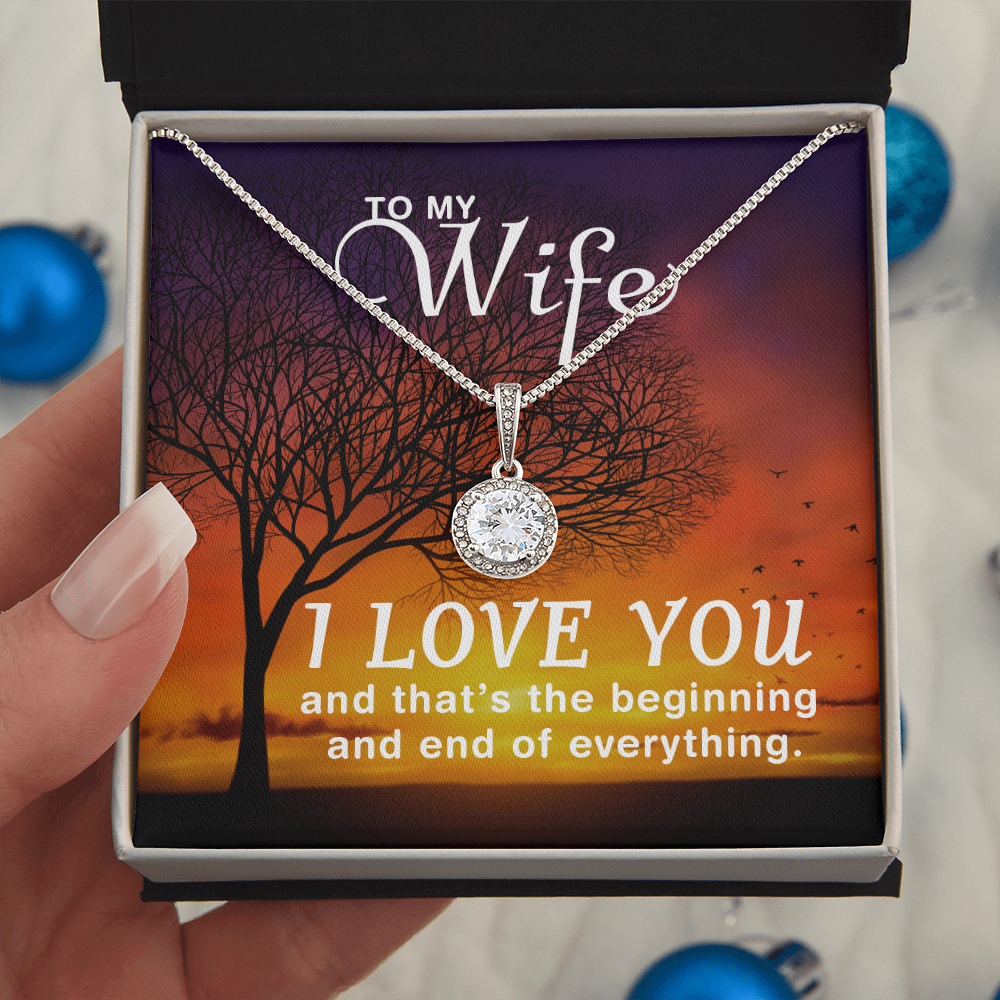 To My Wife Eternal hope Necklace Shaped Presents for Her, Valentines Day Birthday Present for Her GF Wife - Gift Junction 