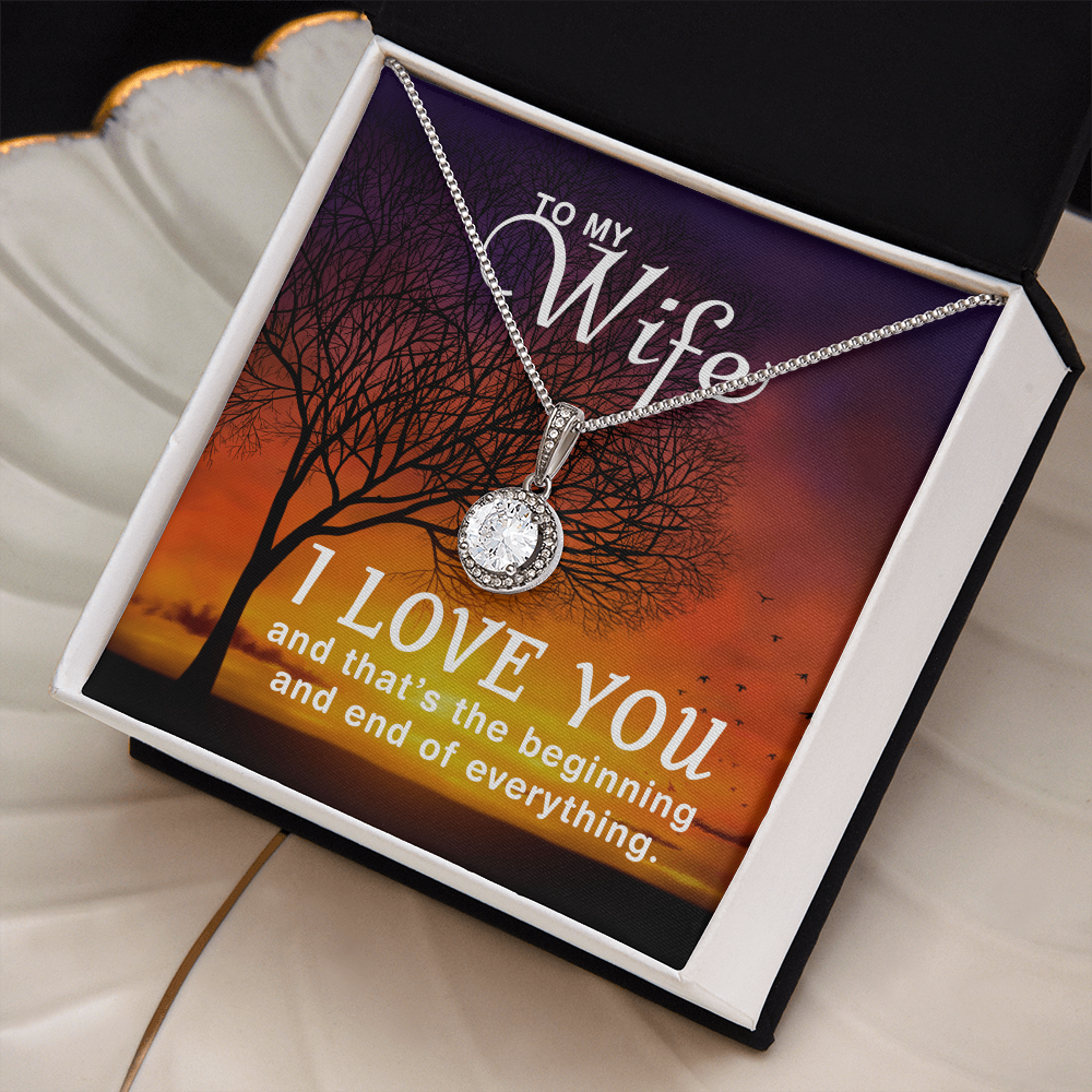 To My Wife Eternal hope Necklace Shaped Presents for Her, Valentines Day Birthday Present for Her GF Wife - Gift Junction 