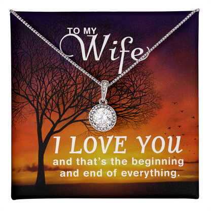 To My Wife Eternal hope Necklace Shaped Presents for Her, Valentines Day Birthday Present for Her GF Wife - Gift Junction 