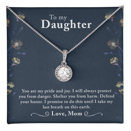 Custoised gift To my Daughter, Necklace with Messagr Card - Gift Junction 