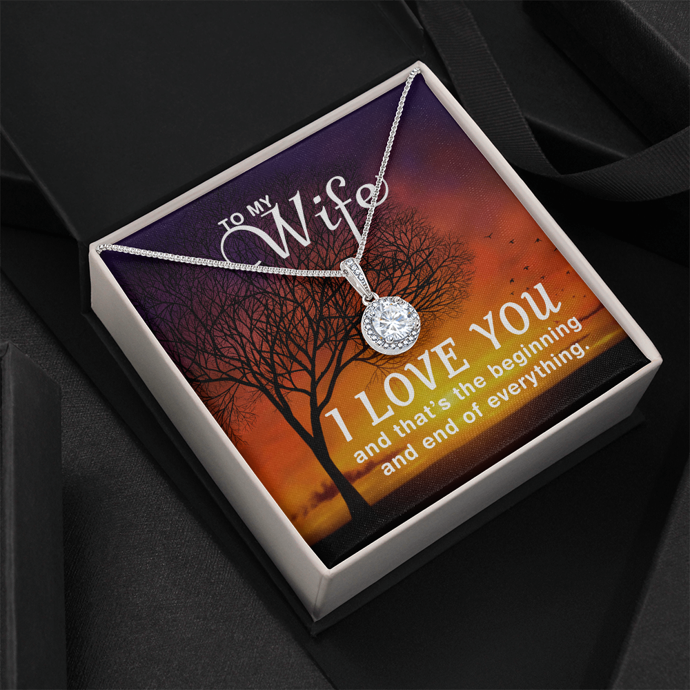To My Wife Eternal hope Necklace Shaped Presents for Her, Valentines Day Birthday Present for Her GF Wife - Gift Junction 