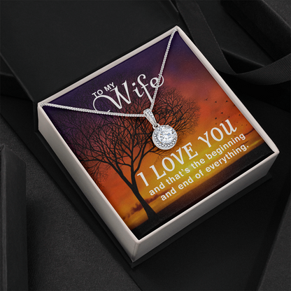 To My Wife Eternal hope Necklace Shaped Presents for Her, Valentines Day Birthday Present for Her GF Wife - Gift Junction 