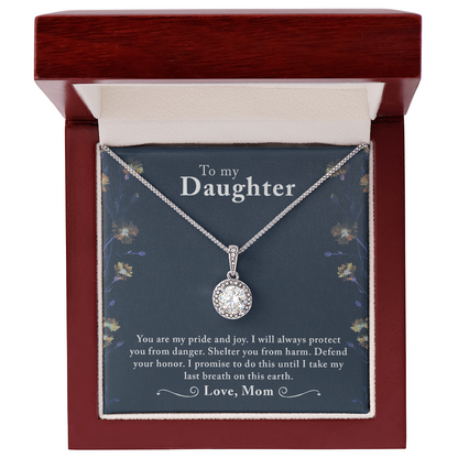 Custoised gift To my Daughter, Necklace with Messagr Card - Gift Junction 