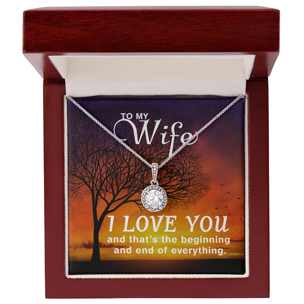 To My Wife Eternal hope Necklace Shaped Presents for Her, Valentines Day Birthday Present for Her GF Wife - Gift Junction 