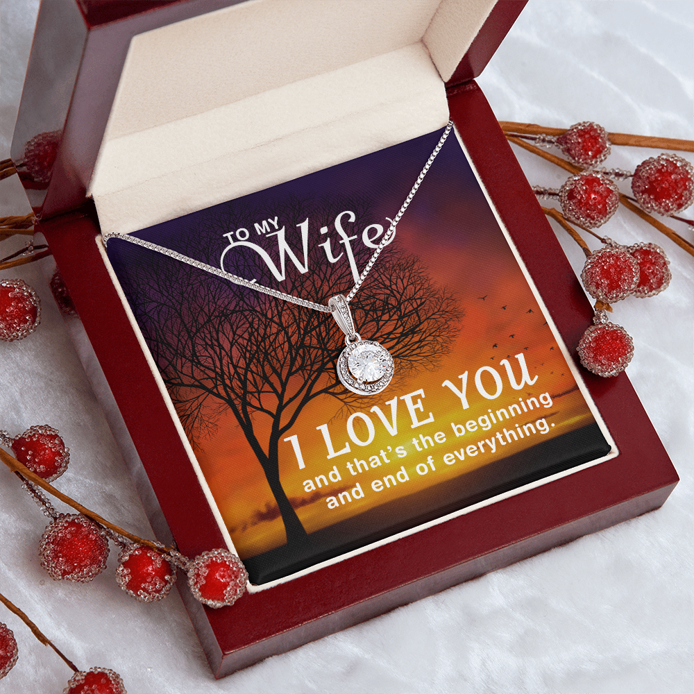 To My Wife Eternal hope Necklace Shaped Presents for Her, Valentines Day Birthday Present for Her GF Wife - Gift Junction 