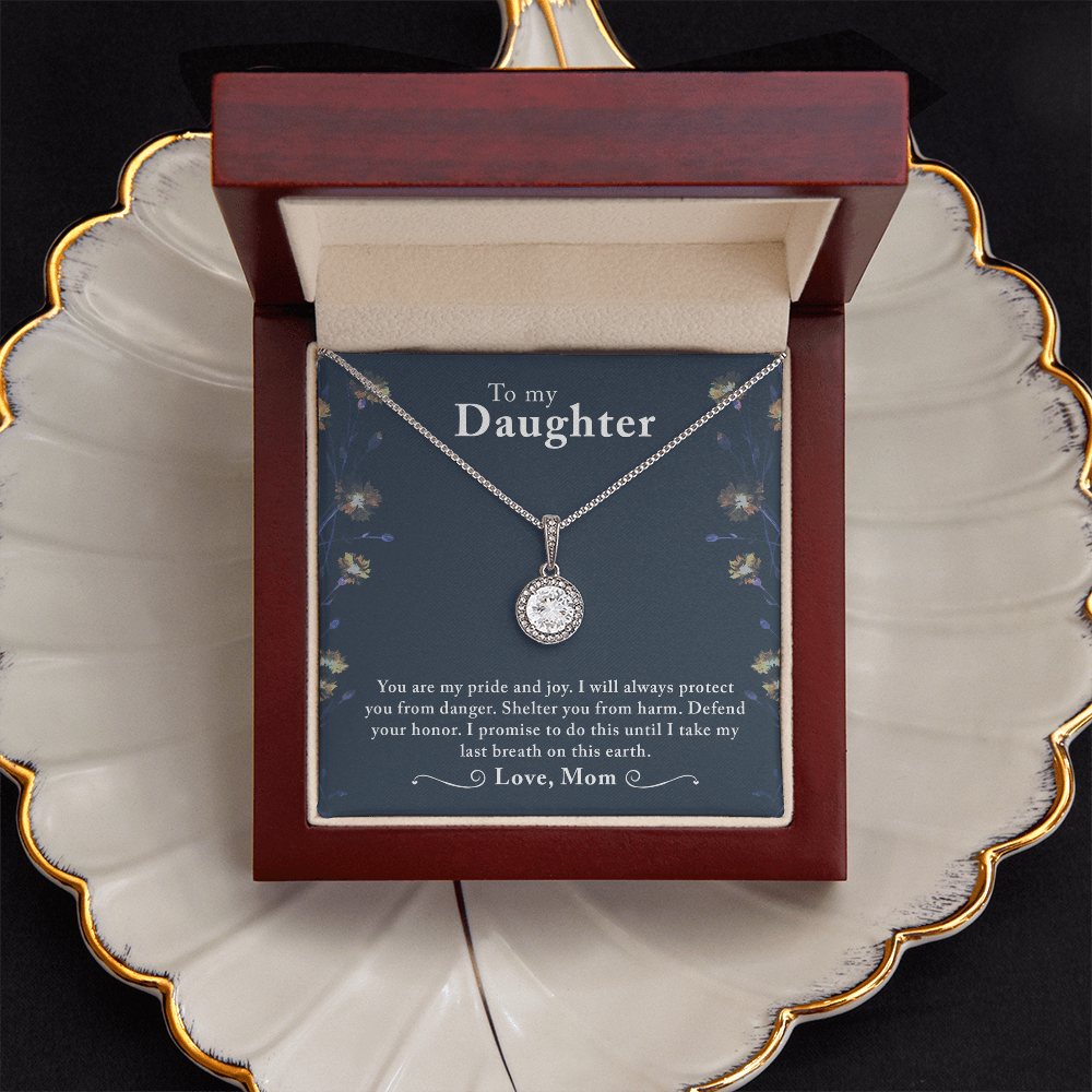 Custoised gift To my Daughter, Necklace with Messagr Card - Gift Junction 