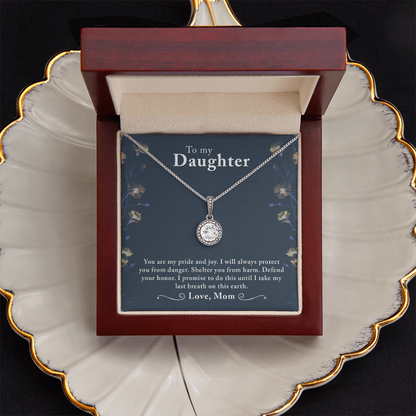 Custoised gift To my Daughter, Necklace with Messagr Card - Gift Junction 