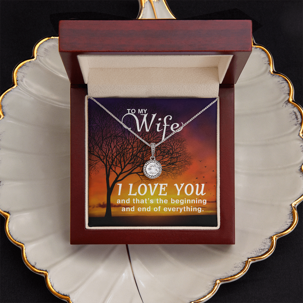 To My Wife Eternal hope Necklace Shaped Presents for Her, Valentines Day Birthday Present for Her GF Wife - Gift Junction 