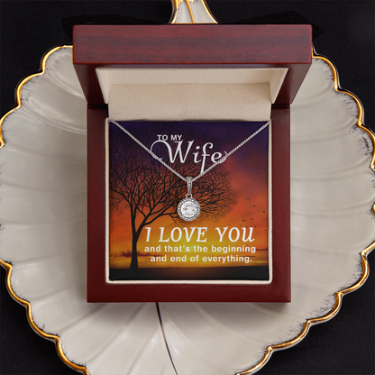 To My Wife Eternal hope Necklace Shaped Presents for Her, Valentines Day Birthday Present for Her GF Wife - Gift Junction 