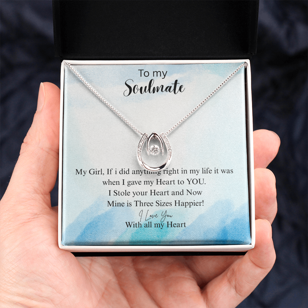 Personalized Jewelry Gift For Her, To My Soulmate Necklace With Message Card, Wife Gift From Husband, Anniversary Gift for Wife Christmas gift - Gift Junction 