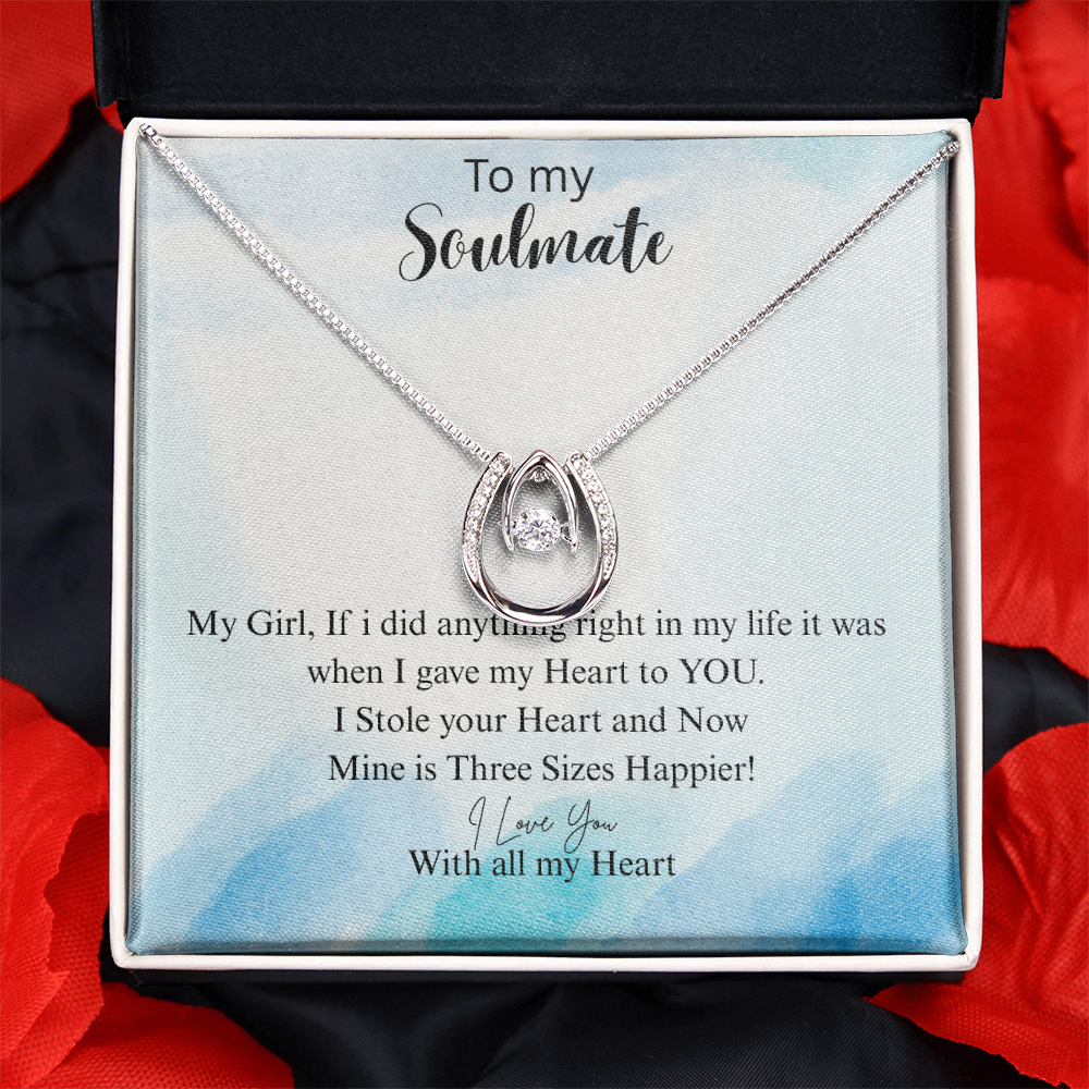 Personalized Jewelry Gift For Her, To My Soulmate Necklace With Message Card, Wife Gift From Husband, Anniversary Gift for Wife Christmas gift - Gift Junction 