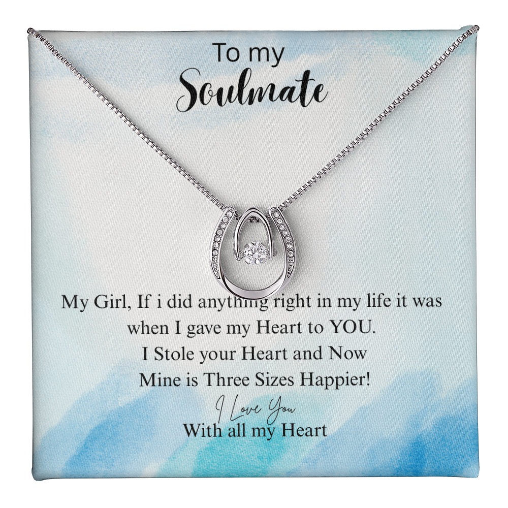 Personalized Jewelry Gift For Her, To My Soulmate Necklace With Message Card, Wife Gift From Husband, Anniversary Gift for Wife Christmas gift - Gift Junction 