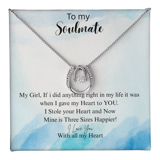 Personalized Jewelry Gift For Her, To My Soulmate Necklace With Message Card, Wife Gift From Husband, Anniversary Gift for Wife Christmas gift - Gift Junction 