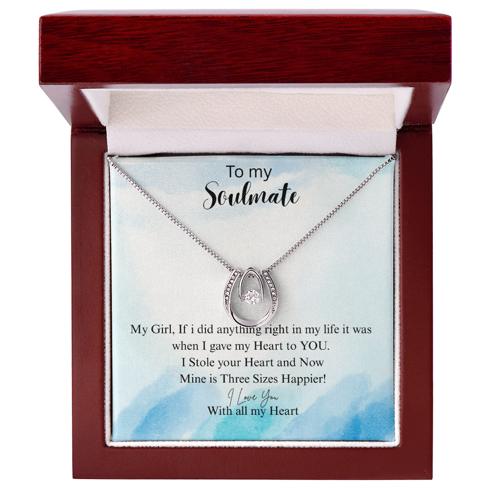 Personalized Jewelry Gift For Her, To My Soulmate Necklace With Message Card, Wife Gift From Husband, Anniversary Gift for Wife Christmas gift - Gift Junction 