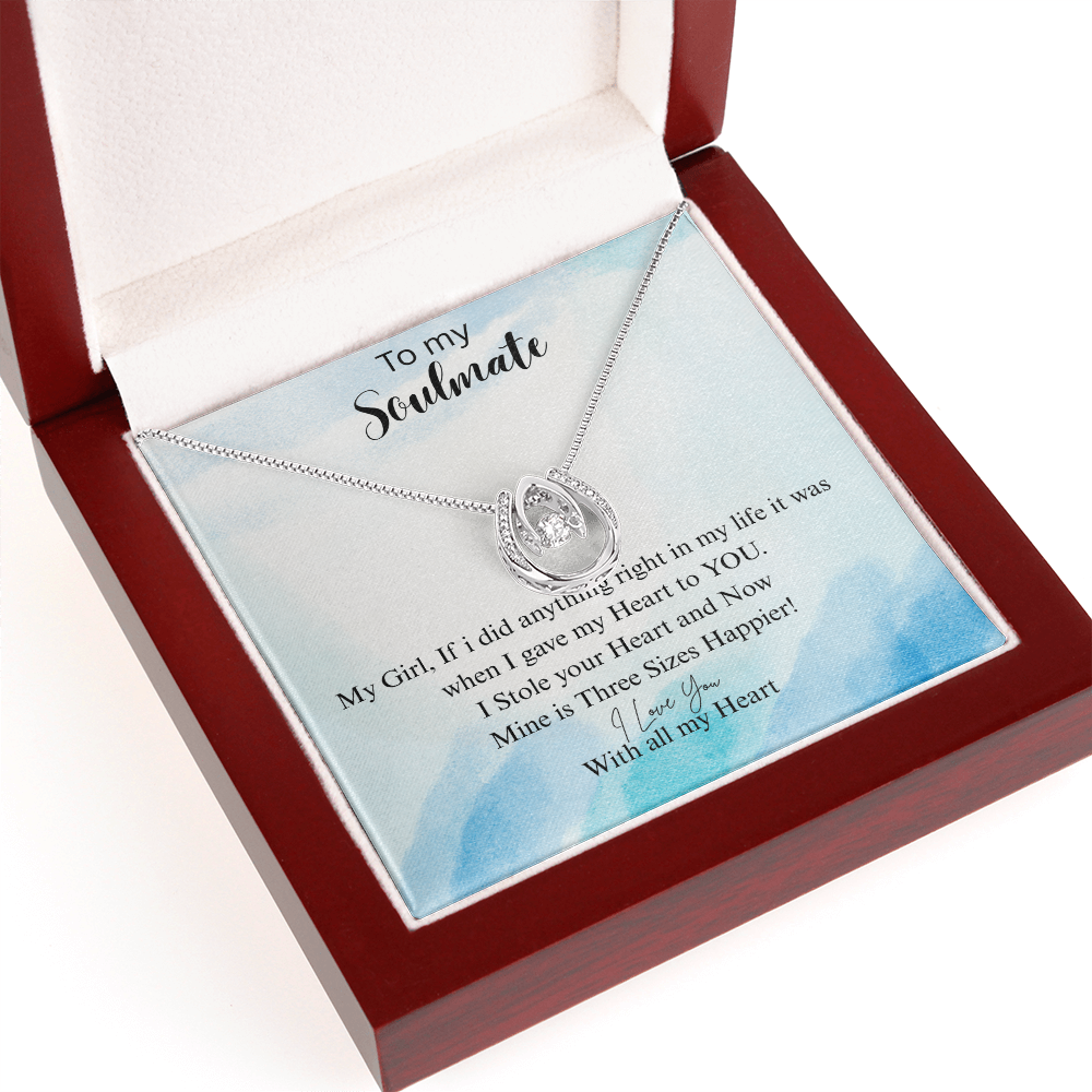 Personalized Jewelry Gift For Her, To My Soulmate Necklace With Message Card, Wife Gift From Husband, Anniversary Gift for Wife Christmas gift - Gift Junction 